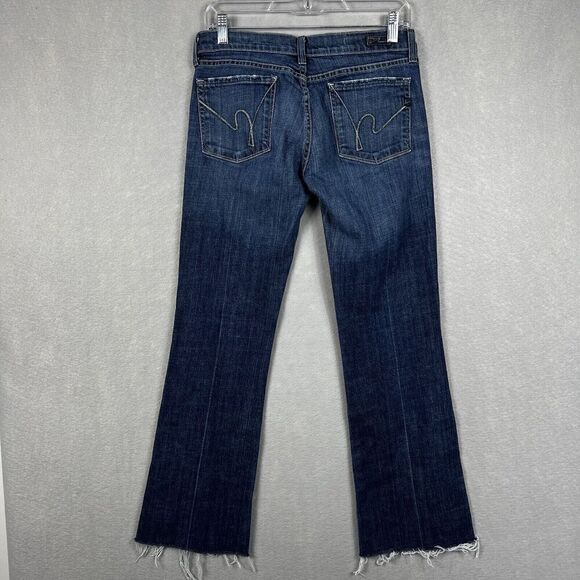 Citizens of Humanity Jeans Size 28 Kelly Low Waist Flared Bootcut Raw Hem - Picture 7 of 11